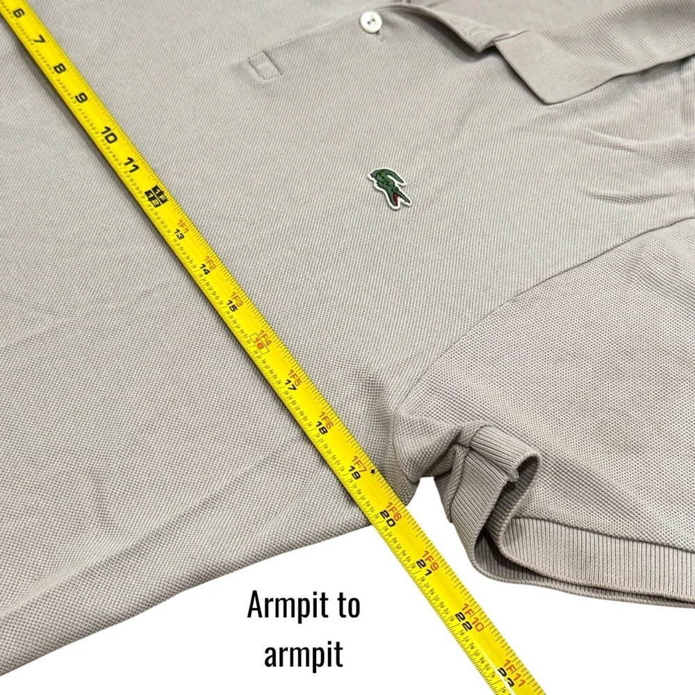 Lacoste‎ L!ve Grey Polo Capsule Tennis Golf Athletic Pickleball 100% Cotton M